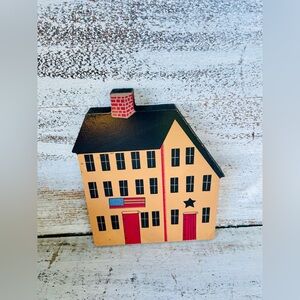 *Town House Blocks Primitive Shelf Sitter